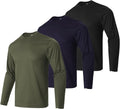 Facitisu Men's Long Sleeve Athletic T-Shirts - Quick Dry Workout Performance Tees | Activewear Pack
