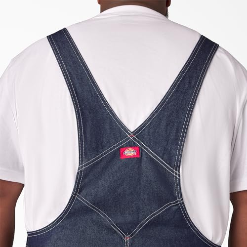 Dickies Men's Bib Overalls 36W x 32L Indigo Rigid Workwear Durable Cotton Denim