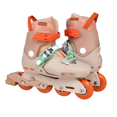 C SEVEN C7skates Nostalgic Jr. Inline Skates for Girls, Boys, and Youth (Tangerine, Size M)