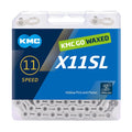 Pre-Waxed 11-Speed Bicycle Chain - High-Performance X11SL Silver - Wax Coated