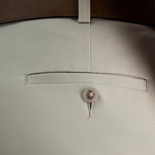 Haggar Men's Classic Fit Cool 18 Short - Expandable Waist, Pleat Front, Solid Gabardine, Size 38