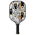 TigerTail Sports Cat Paws Colorful Design Pickleball Paddle, USA Pickleball Approved, Black Trim