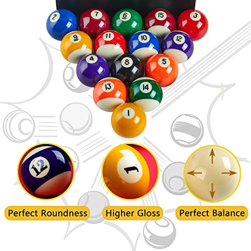 Deluxe Billiard Balls Set 16 Pool Table Balls - Professional Quality