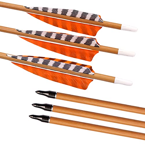 12 Pack Carbon Arrow Shafts 30 Inch Camo Spine 600 for Recurve & Longbows