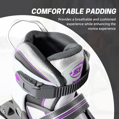 Super Youngster Women's Adjustable Inline Skates Purple Large (Women 5-8)