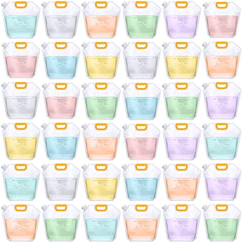 Clear Collapsible Water Bags 36 Pack - 1.3 Gallon Emergency Storage