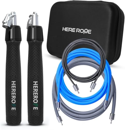 Inky 9'2" Weighted Jump Rope for Men Women, Interchangeable 1/6lb-1/2lb, Adjustable Tangle-Free Fitness Rope