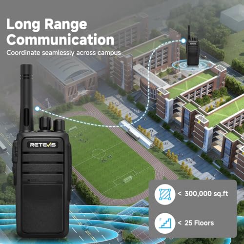 Retevis RT21 Walkie Talkies for Adults 2-Way Radio Long Range 1200mAh Battery 4 Pack