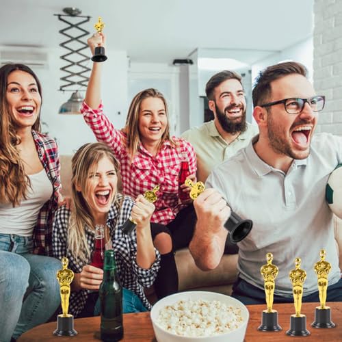 12 Pack Gold Award Trophy - 6 Inch Recognition Statues for School, Party, Game & Appreciation