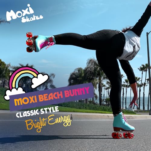 Moxi Beach Bunny Roller Skates Blue Sky / 8 - Colorful Women's Quad Skate