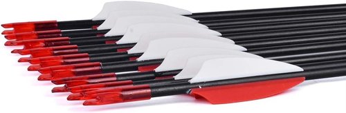 LWANO 28" Fiberglass Arrows - Durable Target Arrows with Blunt Tips for Youth & Beginners | Pack of 12