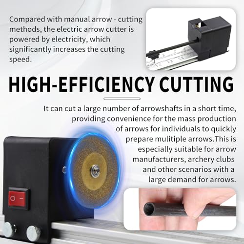 White Archery Arrow Saw - Electric Arrow Cutter for Carbon, Aluminum & Fiberglass Shafts
