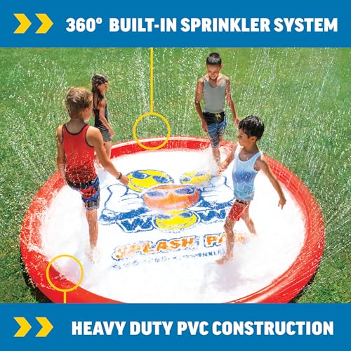 10 Ft Diameter Giant Splash Pad - Inflatable Water Play Mat for Kids, Portable & Durable