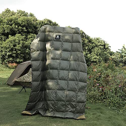ONETIGRIS Ranger Green Down Camping Blanket - Lightweight Outdoor Travel Quilt