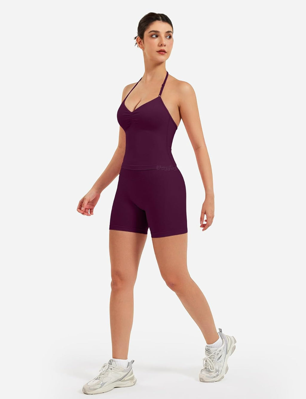 VOYJOY Workout Tank Top - Impact Longline Strappy Design for Women | Stylish Gym Sports Bra