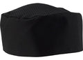 Black Chef Hat Adjustable One Size Fit Most - Kitchen Uniforms, Skull Cap