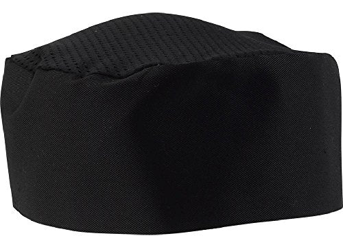 Black Chef Hat Adjustable One Size Fit Most - Kitchen Uniforms, Skull Cap