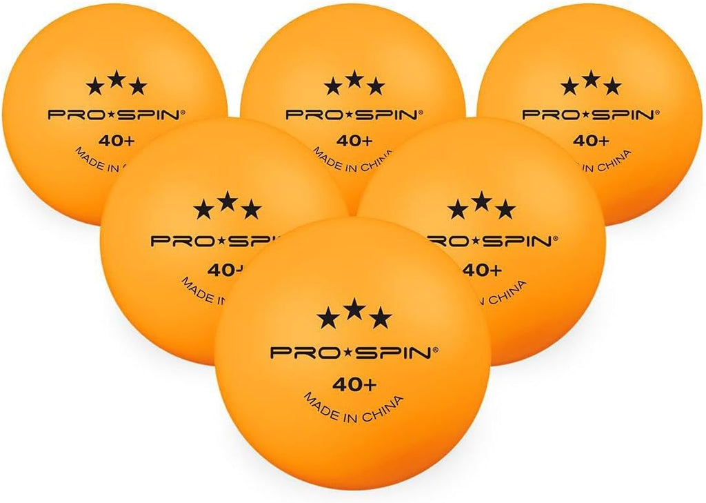 PRO-SPIN Ping Pong Balls - 3-Star Premium Orange Table Tennis Balls | High-Performance 40+ ABS Material