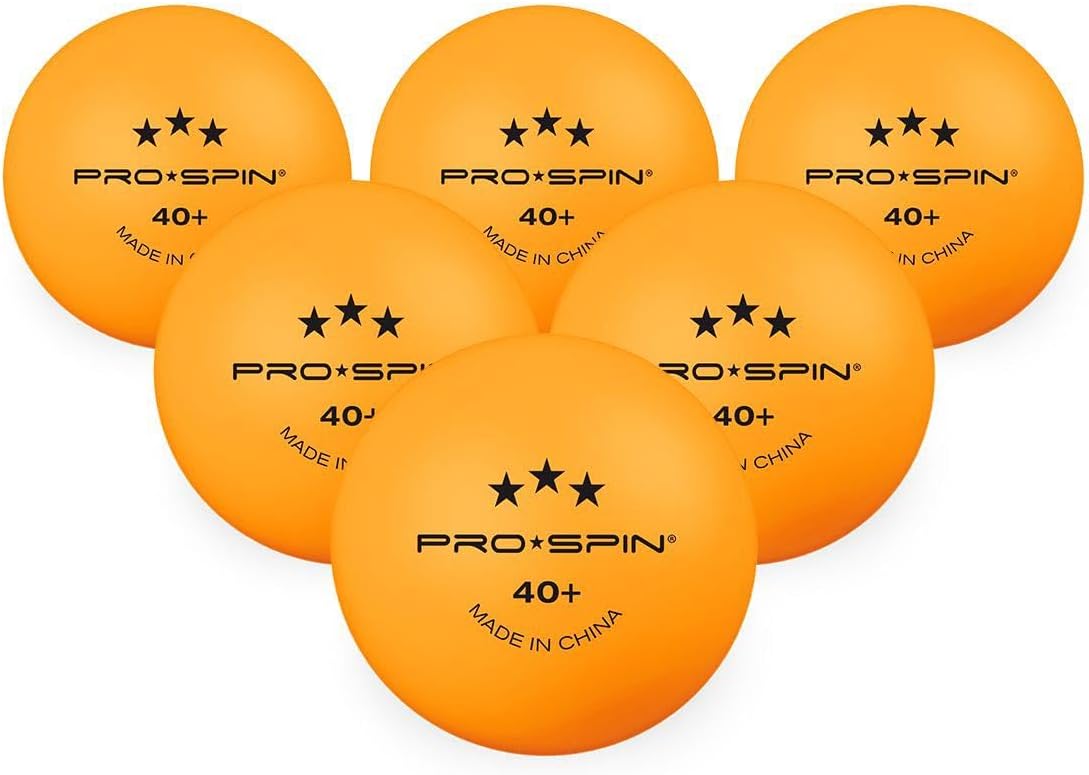 PRO-SPIN Ping Pong Balls - 3-Star Premium Orange Table Tennis Balls | High-Performance 40+ ABS Material
