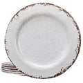 White Dinner Plate Set 11 Inch Melamine Plates - 6 Pieces Camper RV Tableware