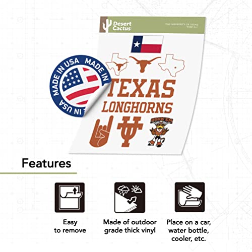 Texas Longhorns Sticker Decal - Outdoor Vinyl Sports Fan Accessory
