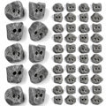 Rocky Mountain Climbing Gear 50 Large Screw-On Rock Holds - Natural Gray, Made in USA