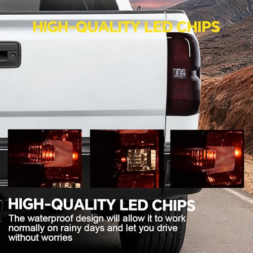 2016-2019 Smoky Rear Tail Lights Fit Chevy Silverado 1500 2500 HD