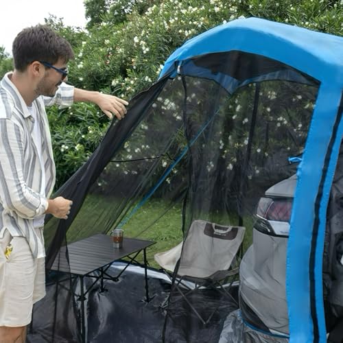 Universal SUV Tent for Camping and Hiking - Lightweight with Rainfly & Stakes
