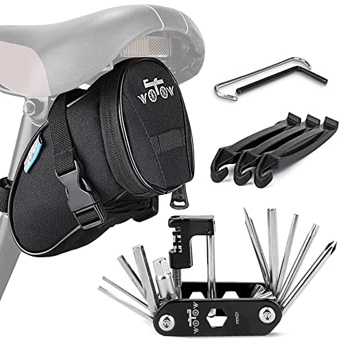 14 in 1 Bike Repair Tool Kit & Saddle Bag - Multitool for Cycling