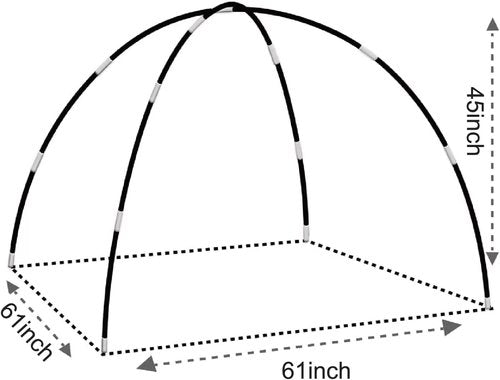 Mnagant Kids Tent Poles - Durable Replacement Fiberglass Poles for Indoor & Outdoor Play | Length 132cm