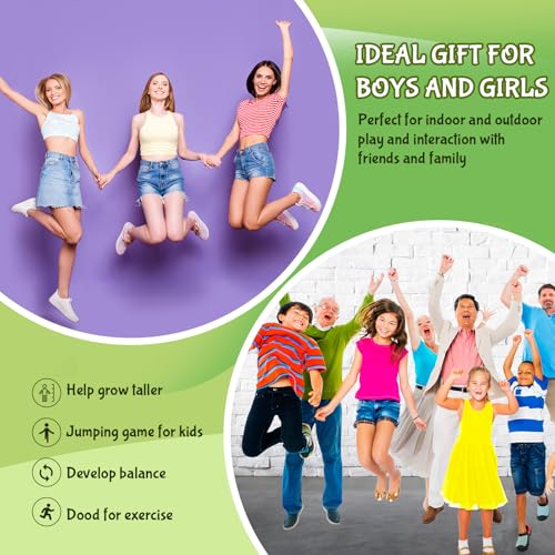 Leitee 2 Pack Foam Pogo Sticks for Teens & Adults, Blue & Green, Supports 80-160 lbs