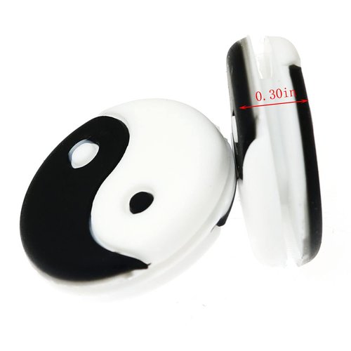 RLECS 6PCS Yin and Yang Tennis Racquet Dampener Vibration Dampener Suit for The Tennis Players More Professional (Black White)