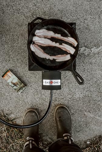 GasOne High Pressure Single Propane Burner Black - Outdoor Camping & Cooking
