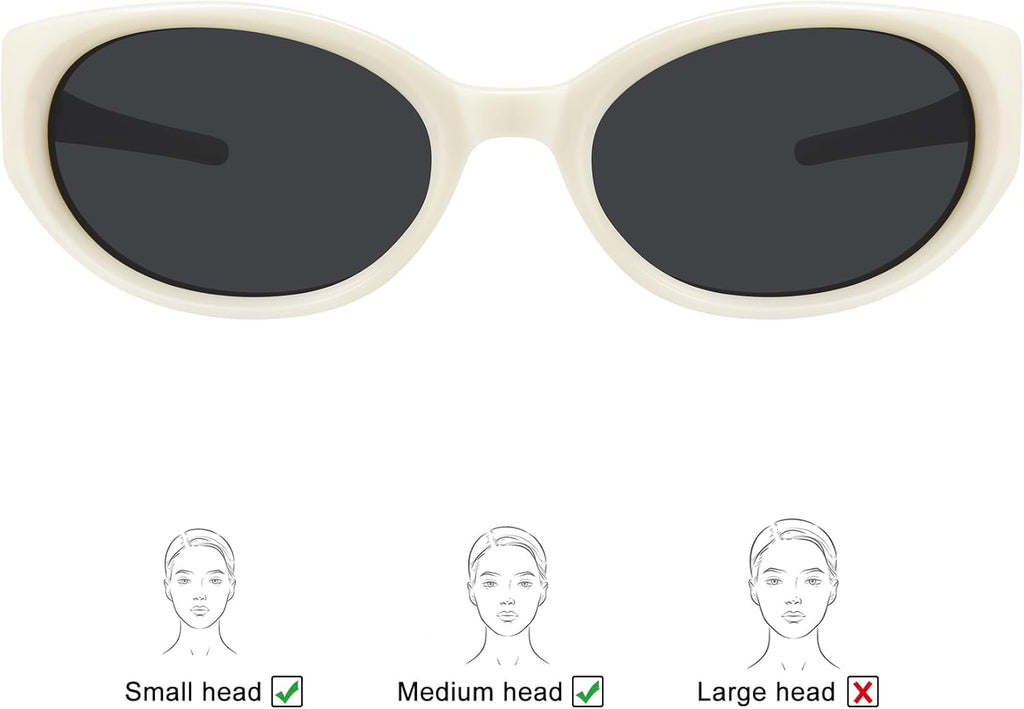 WOWSUN Retro Y2K Wrap Around Sunglasses - Trendy Polarized Shades with UV Protection for Women