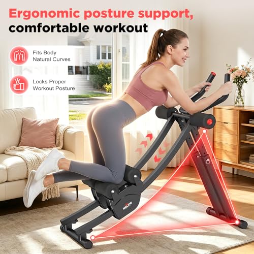 Dual Track Ab Machine with Adjustable Intensity & LCD Monitor - Black
