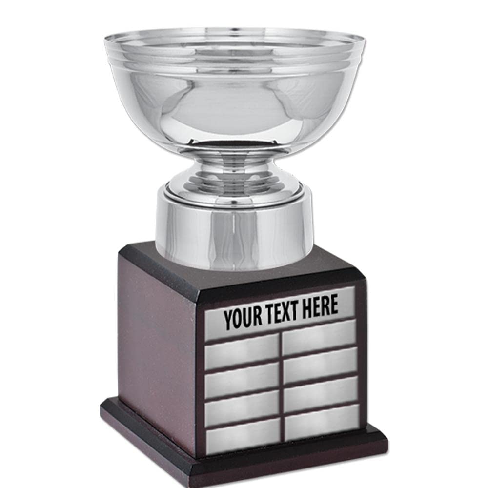 Crown Awards Personalized 14" Metal Rosebowl Perpetual Cup Trophy Award Prime