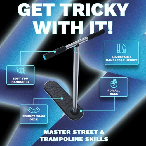 In Do The Trick Scooter Black - Teen & Adult Kick Scooter for Tricks & Bounces