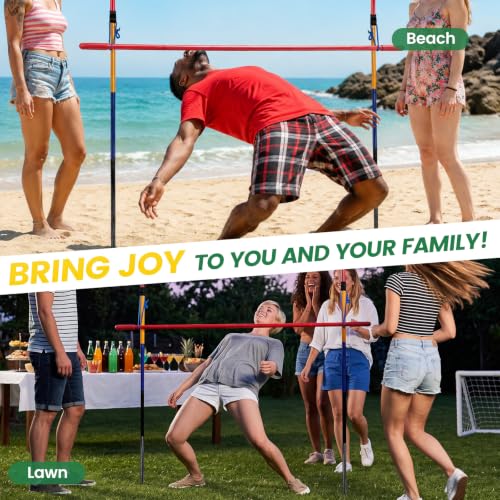 Heavy Duty Metal Limbo Game Set for Outdoor Lawn & Beach Parties