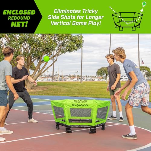 Slammo Rally Vertical Net Game Set - Original Roundnet with Longer Rallies