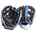 Easton Youth Baseball Glove 11.5" Right Hand Throw Infield Black & Columbia Blue - Tournament Elite