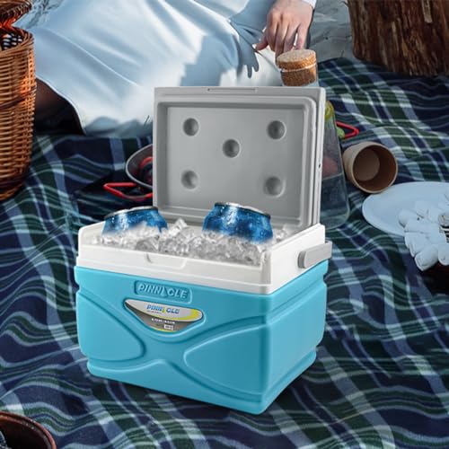 Portable Picnic Cooler 4.5L Hard Cooler Keeps Food Cold 48H Sky Blue