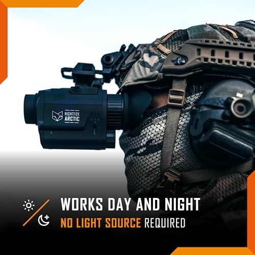 Thermal Night Vision Monocular Head-Mounted with 180m Range & 9H Battery
