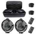 Rechargeable Golf Cart Fan with Digital Display & Magnetic Mount, 12000mAh Battery