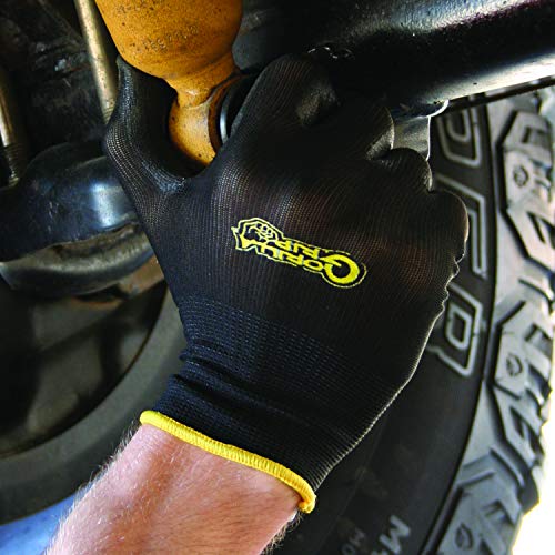 Gorilla Grip Never Slip All-Purpose Grip Gloves Medium Black/Yellow
