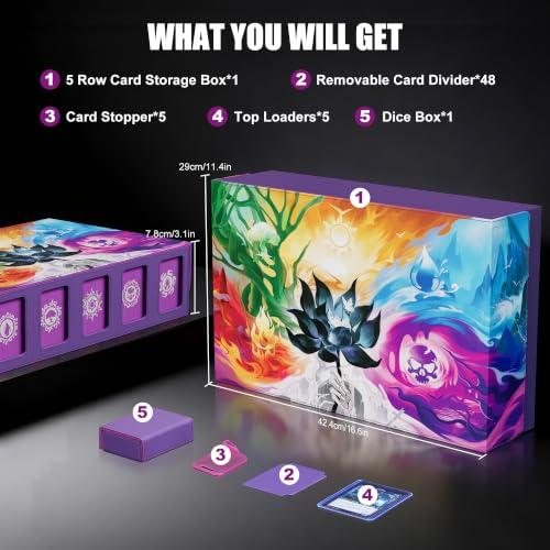 Kabinka MTG Card Storage Box with Commander Display Art Printing A1-Art / 3900+ Capacity