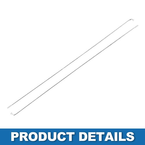 A ABSOPRO Bike Bicycle Spokes 14G 260MM Mountain Bike Spokes Carbon Steel Silver Tone 36Pcs