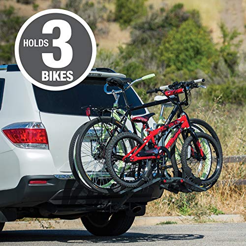 Bell Right Up 350 3-Bicycle Hitch Rack - Fits 12-29 Inch Bikes, 11/4&2 Inch Receivers