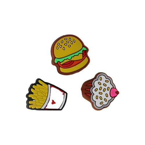 Kopida 6pcs Tennis Racket Vibration Dampener - Funny Hamburger Pizza Cookie Doughnut Tennis Racket Vibration Dampener Soft Silicone Shock Absorber