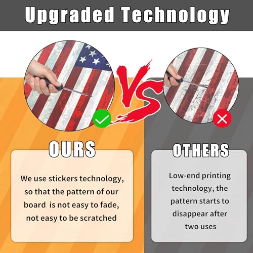 American Flag Cornhole Board Set 4x2FT with Carrying Bag & 8 Bean Bags