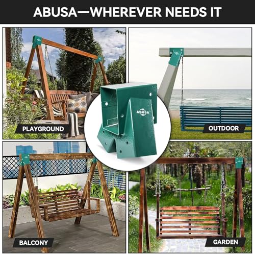 ABUSA Heavy Duty Swing Set Brackets & Hangers - Light Green Playground Hardware
